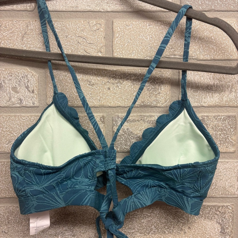 Cupshe Criss Cross Back Teal Blue Bikini Size Small - Picture 4 of 9